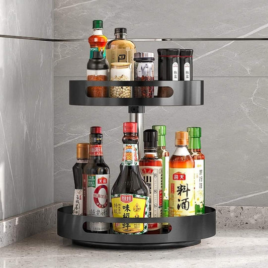 Rotating  Metallic Spice Cosmetic Storage Rack