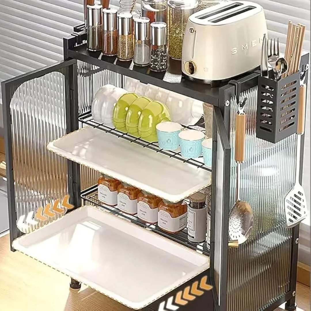 Kitchen Countertop dish rack with Drawers