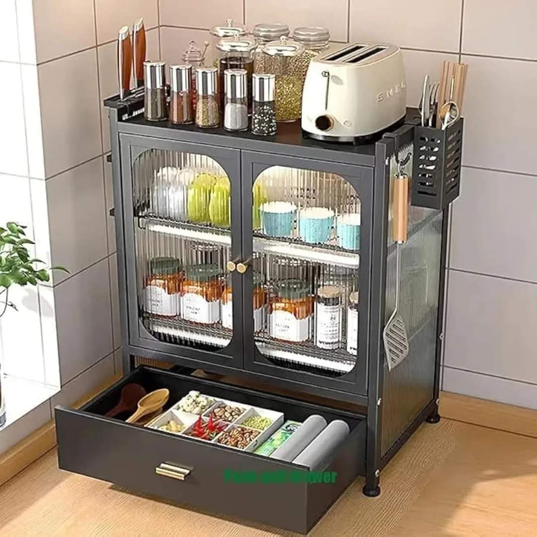 Kitchen Countertop dish rack with Drawers