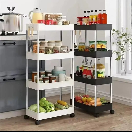 4 layer Vegetable storage rack with wheels