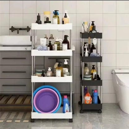 4 layer Vegetable storage rack with wheels