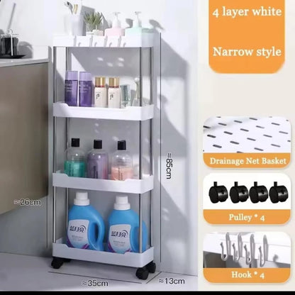4 layer Vegetable storage rack with wheels