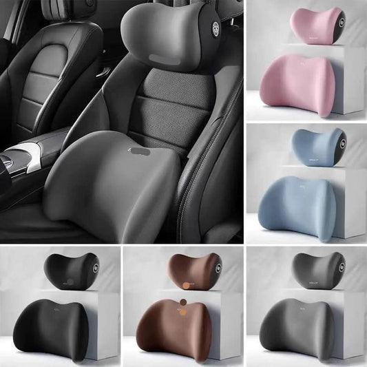 2 Piece memory foam  car headrest lumbar support car pillow