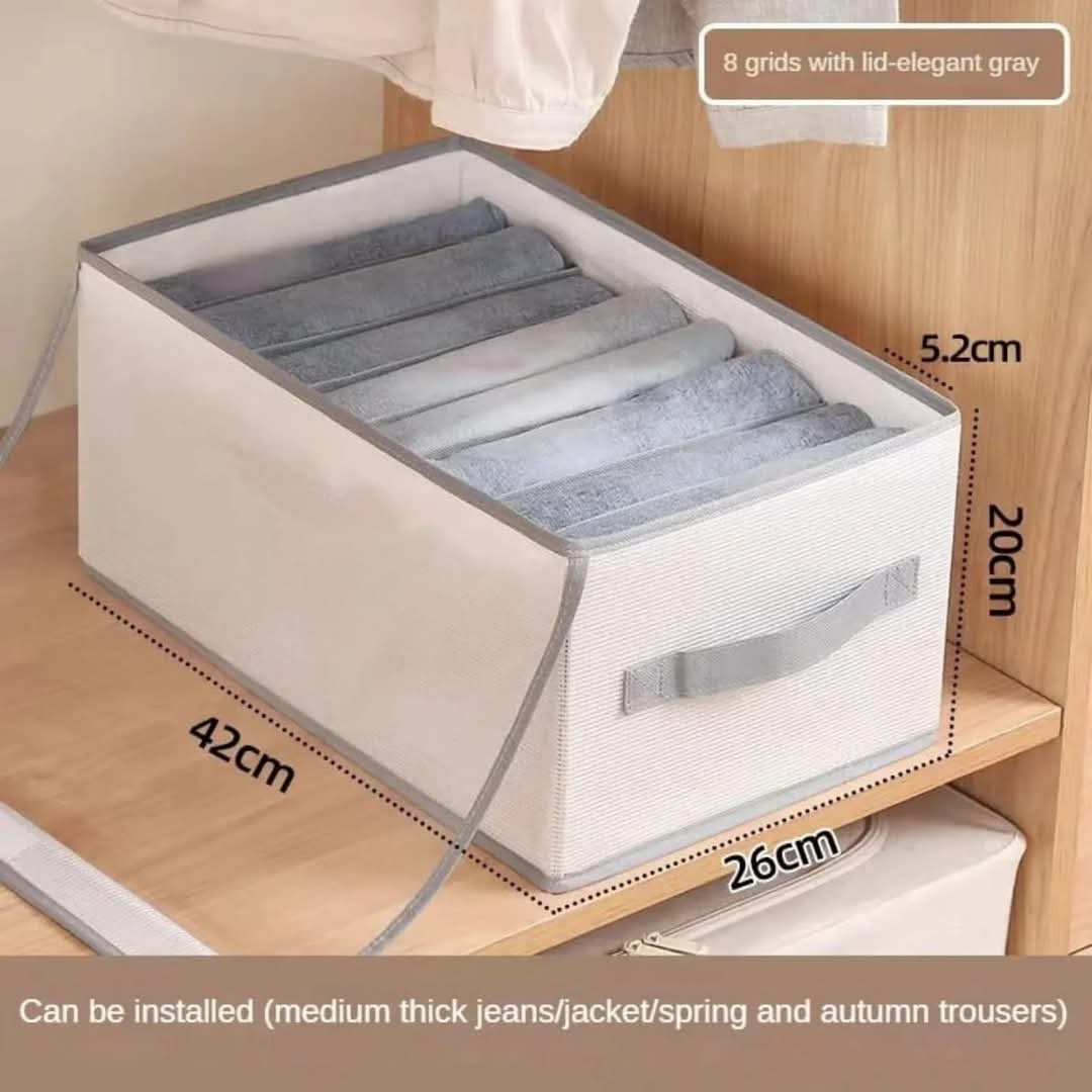 8 grid jeans organizer with lid