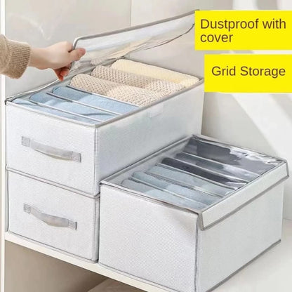 8 grid jeans organizer with lid