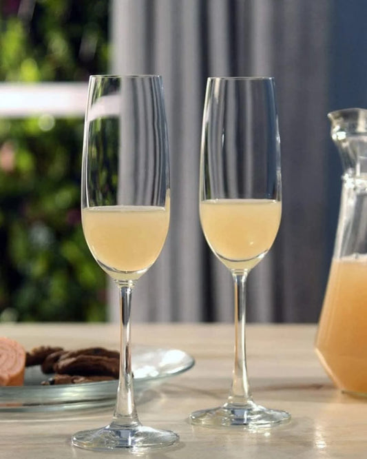 6pc Long wine/champagne Glasses