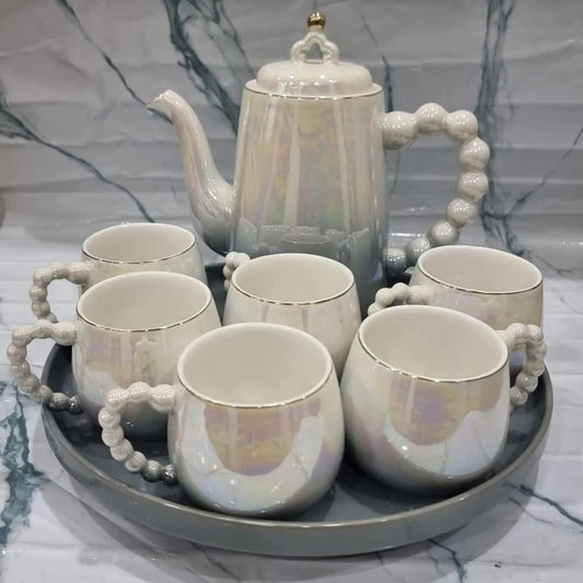 8pc Rotating tray tea set