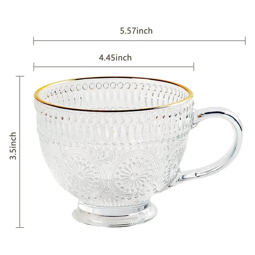 Set of 3 glass mugs