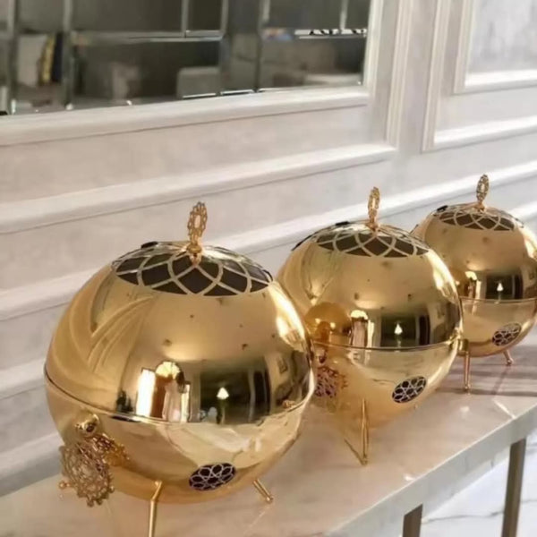 6 Litre Gold Round Chaffing Dishes Gha