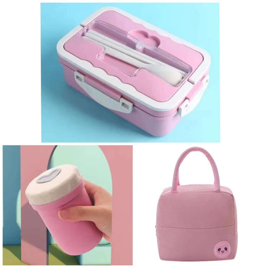 3 in 1 Microwaveable Lunch Box Combo Set