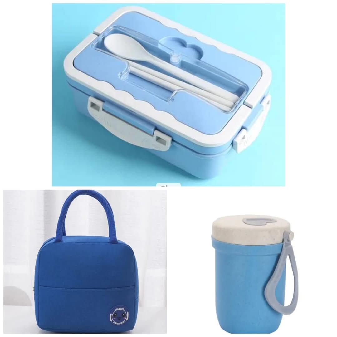 3 in 1 Microwaveable Lunch Box Combo Set
