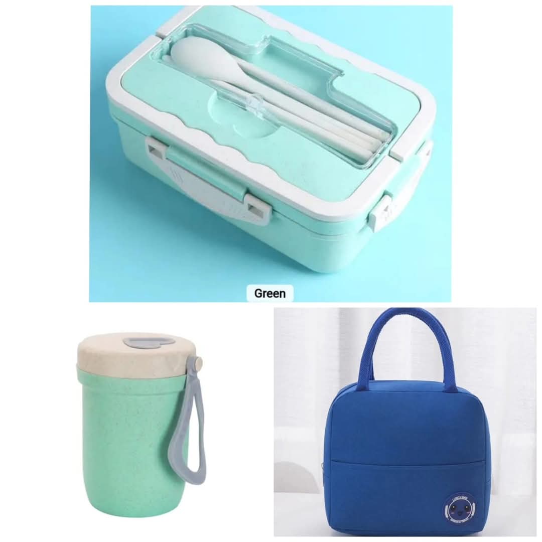 3 in 1 Microwaveable Lunch Box Combo Set