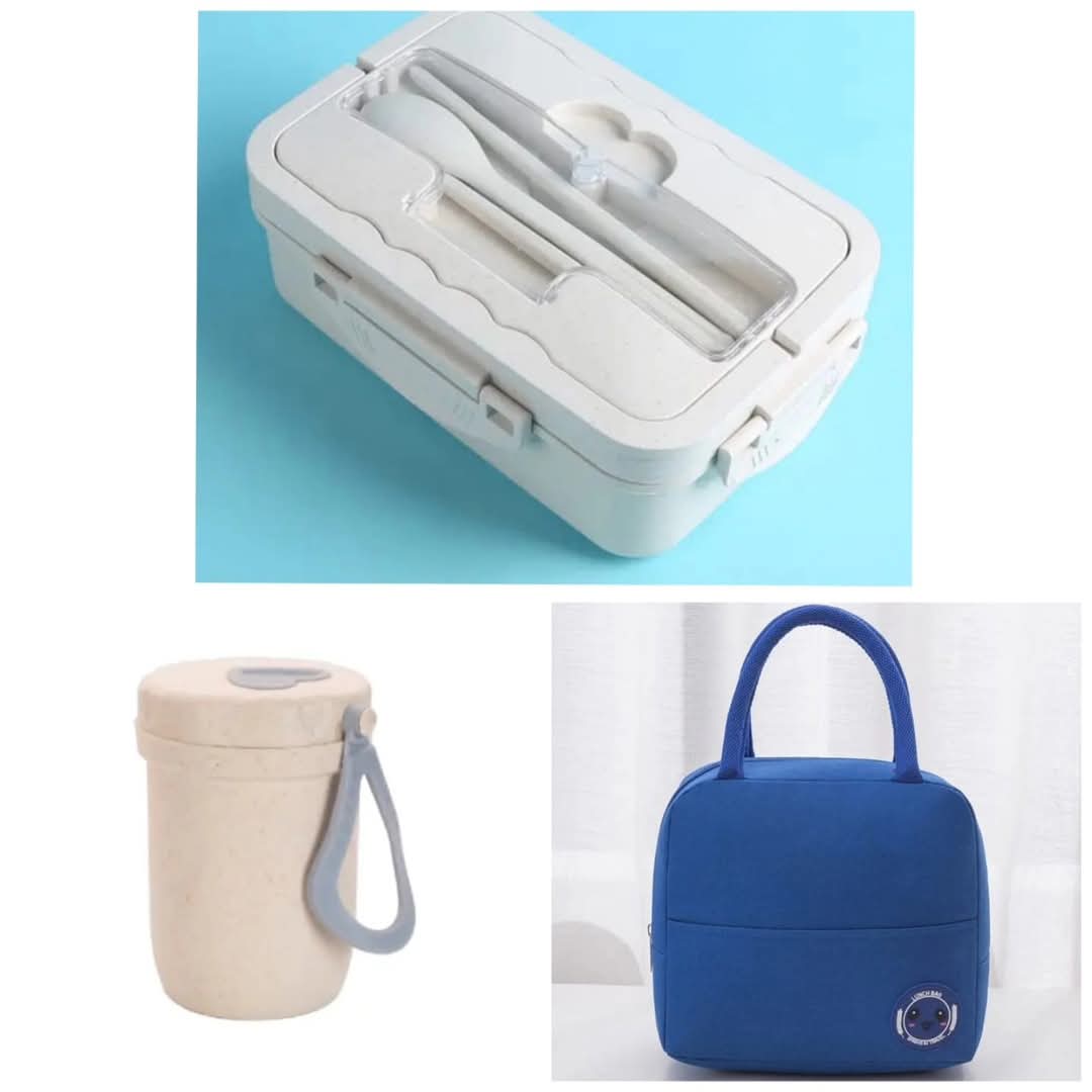 3 in 1 Microwaveable Lunch Box Combo Set