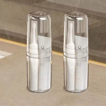Portable toothbrush/ cosmetic holder