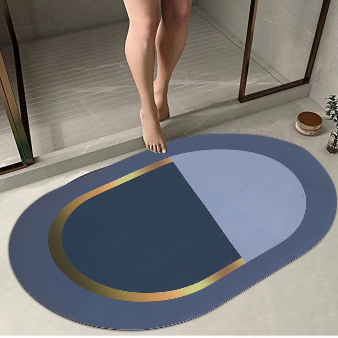 Anti slip Oval Bathroom Mat