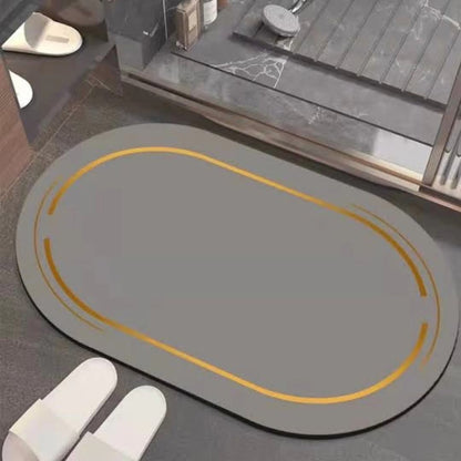 Anti slip Oval Bathroom Mat