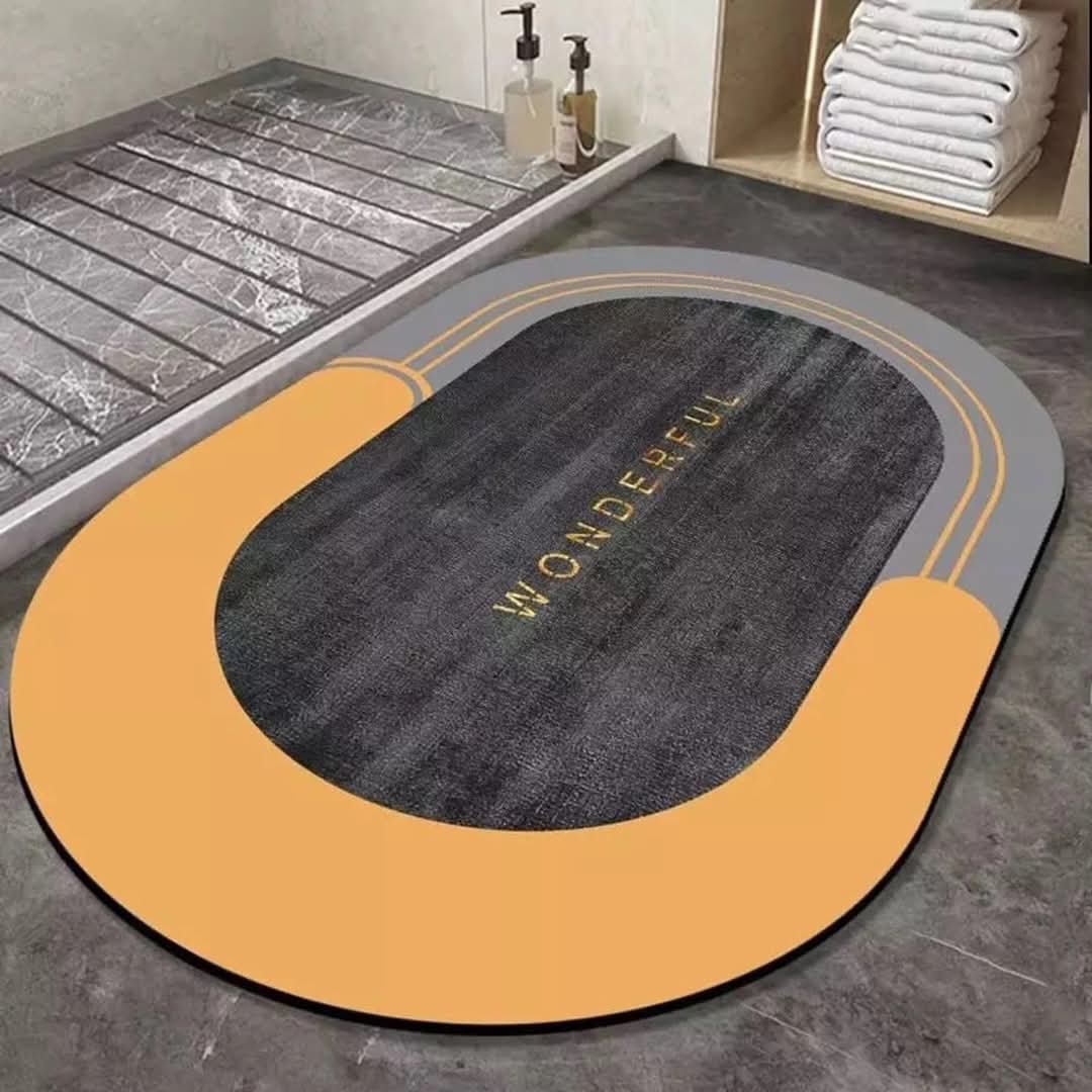 Anti slip Oval Bathroom Mat