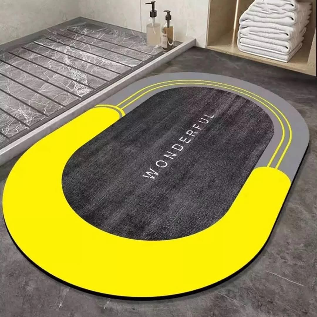 Anti slip Oval Bathroom Mat