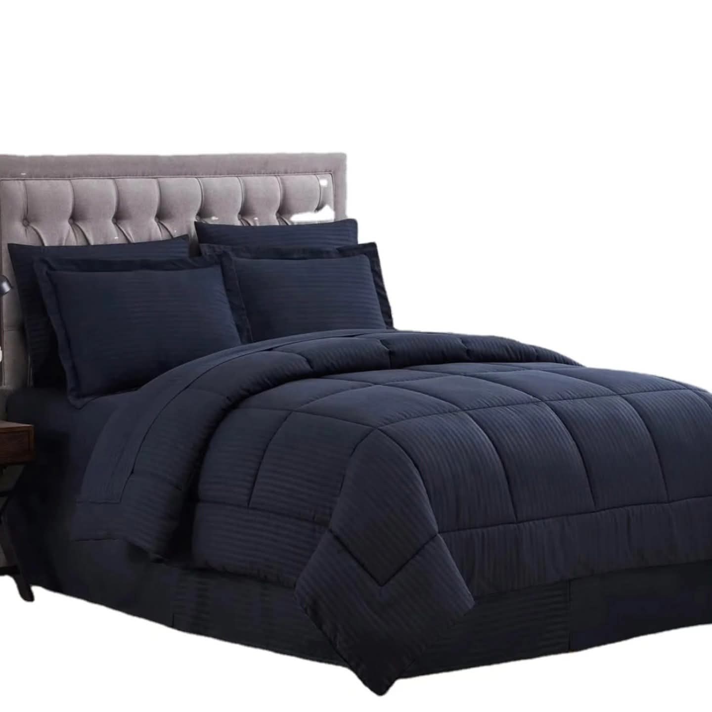 7*8 Cotton striped  king size duvet set