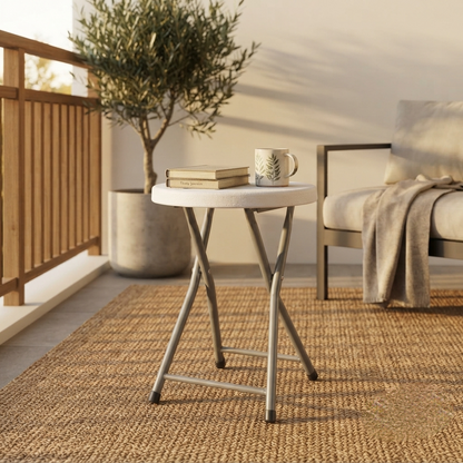 Round Foldable Outdoor Patio Stool in Nairobi Gem home 