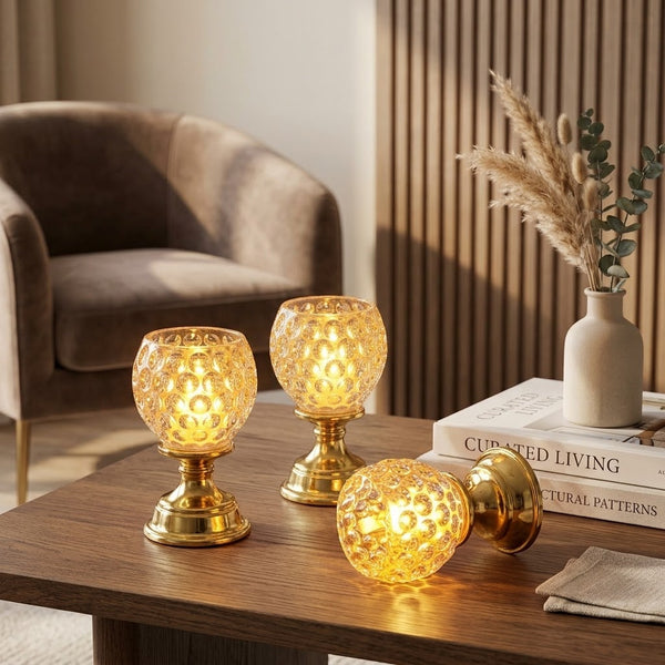 Wine Glass Led Candle Holder