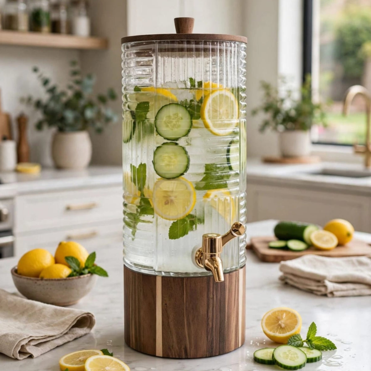 Glass Juice Dispenser With Wooden Base in Nairobi 