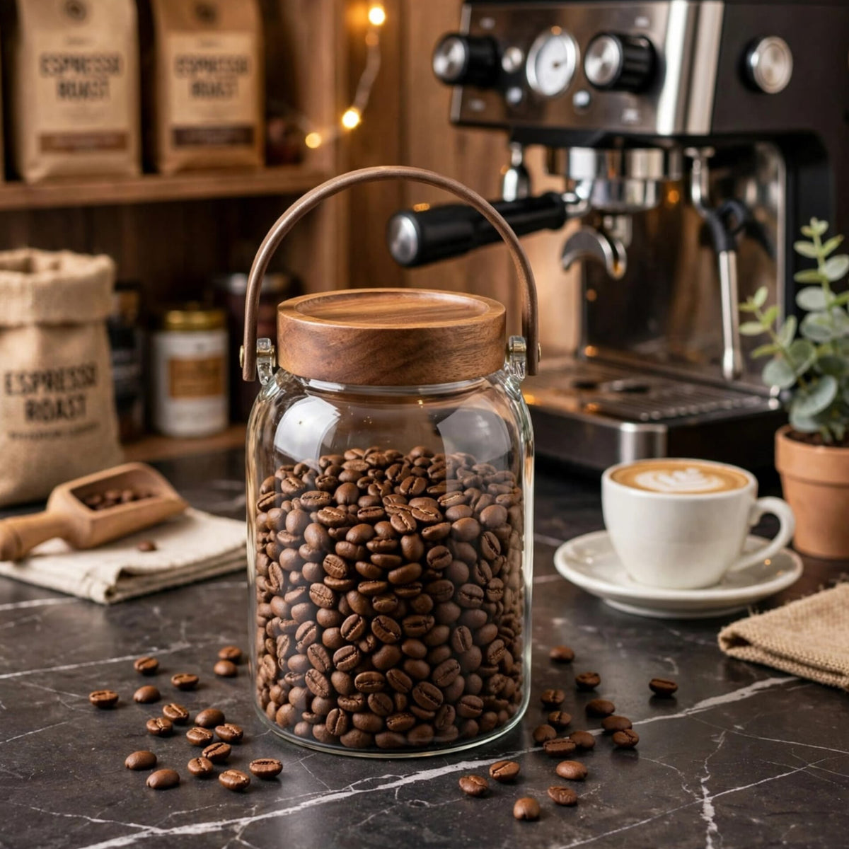 Storage Jar With Acacia Lid in Nairobi 