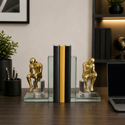 Gold Figurine Bookends in Nairobi Gem Home 