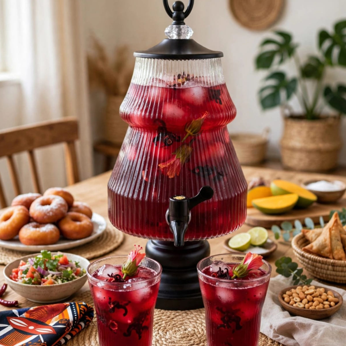 7pcs Glass dispenser set 