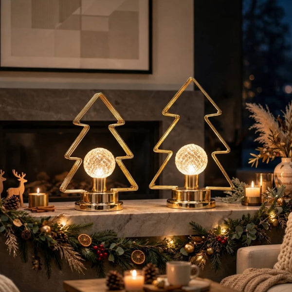Gold Crystal Lamp