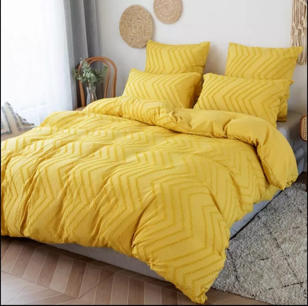 6*7 Tufted Wave Duvet Cover Set with 2 Cases