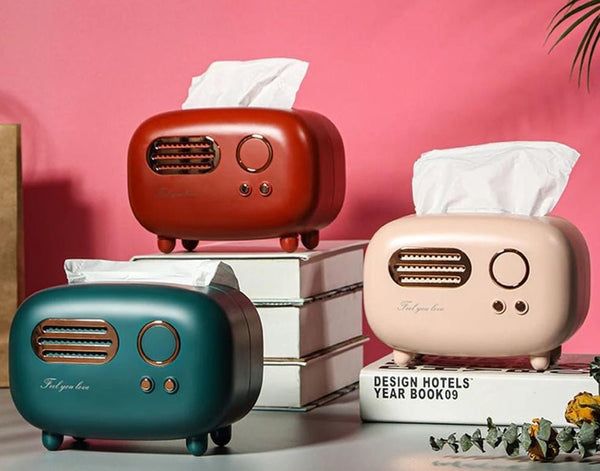 Vintage Radio-Style Tissue and Serviette Holder
