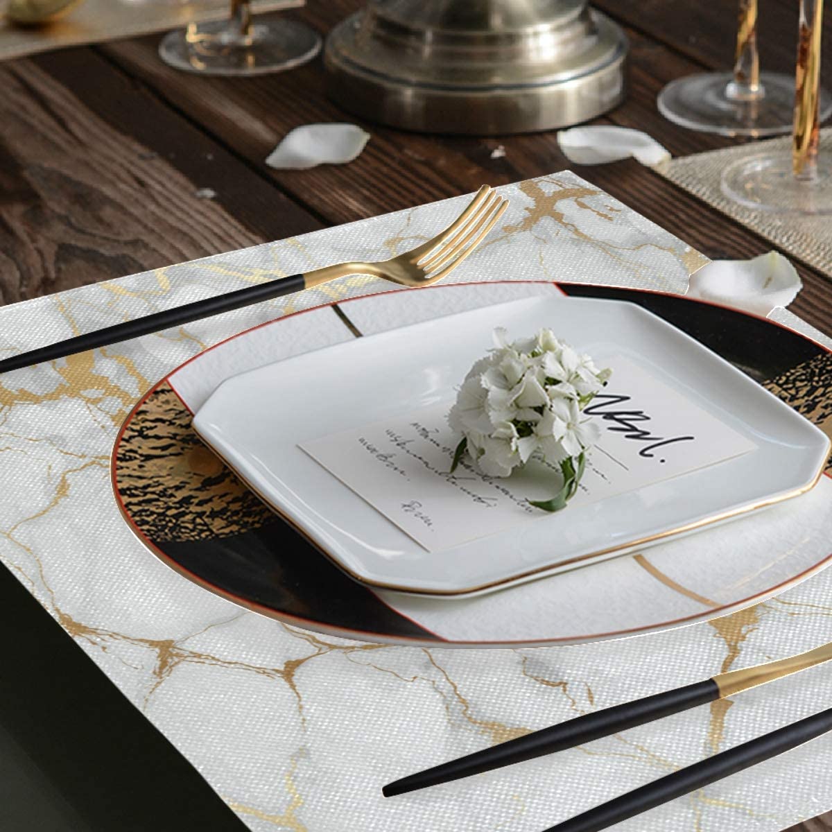 Double Sided Marble Profile Table Mats