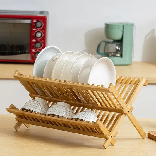 Foldable Wooden Dishrack