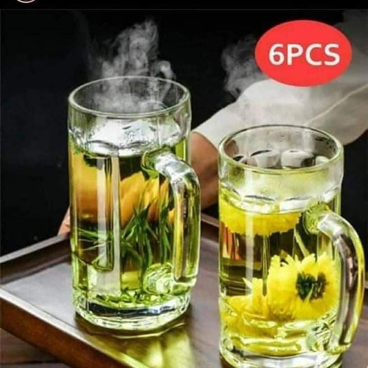 6pc Glass mugs