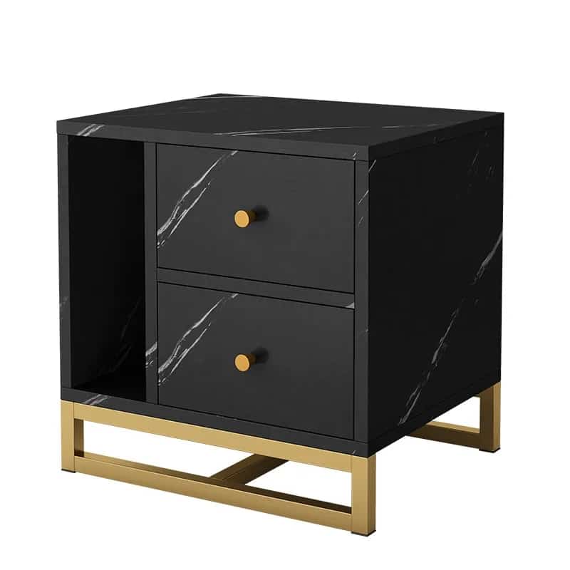 Luxury Side Table with Drawer Slate