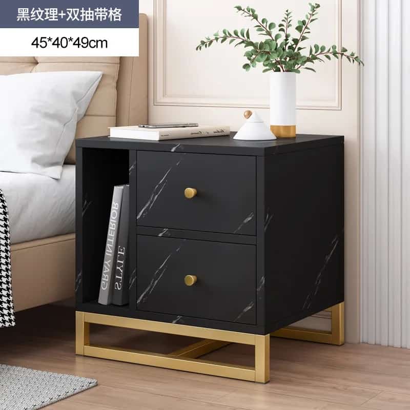 Luxury Side Table with Drawer Slate