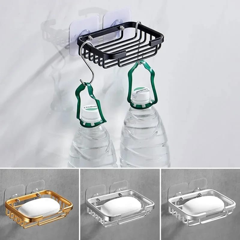 Wall Mounted Aluminum Drain Soap Dish Holder