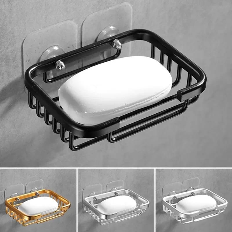 Wall Mounted Aluminum Drain Soap Dish Holder