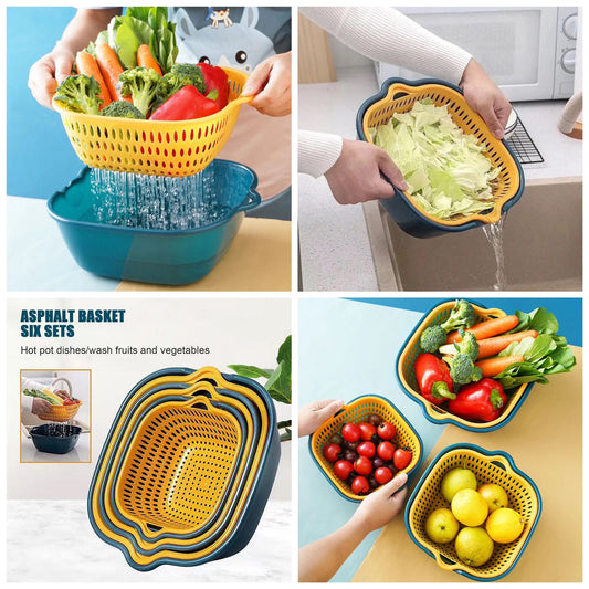 Kitchen Double Layer Drain Basket