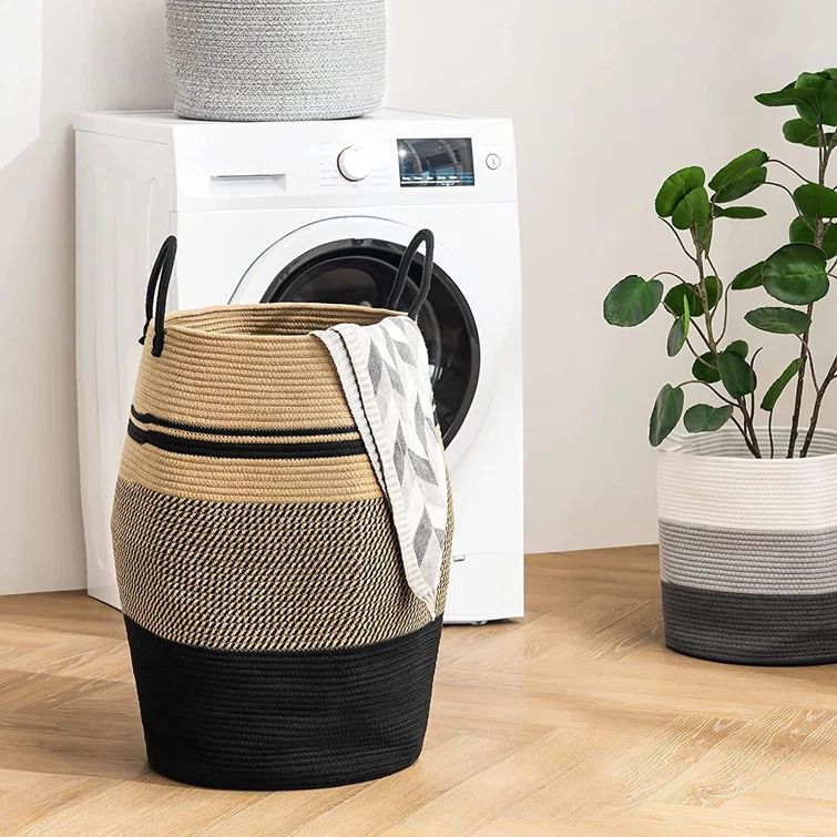 Large Woven Laundry Hamper Baskets