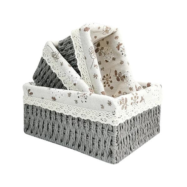 3 in 1 Multipurpose Rattan Decorative Storage Baskets