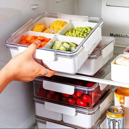 Partitioned fridge container