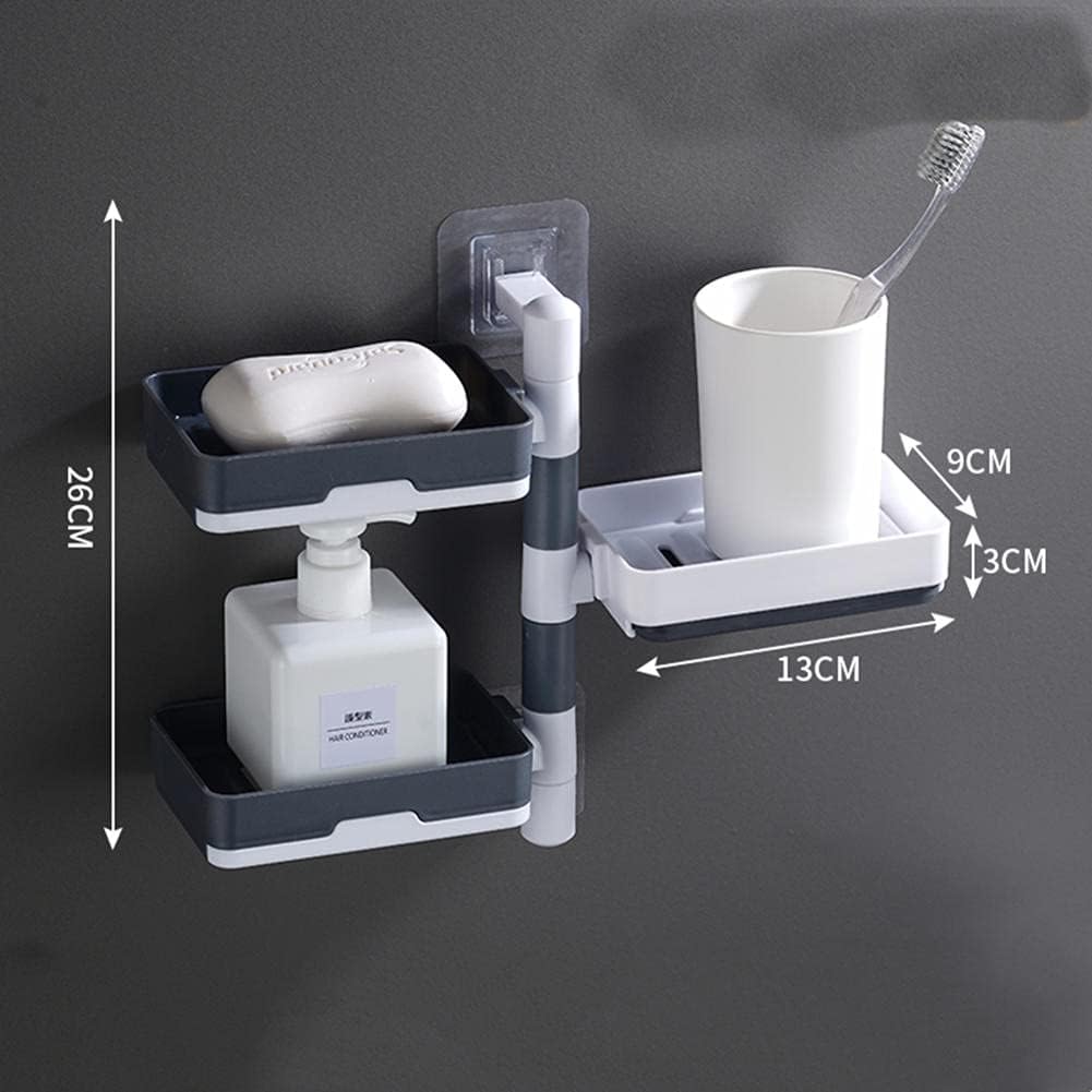 3 layer rotating drain soap holder.