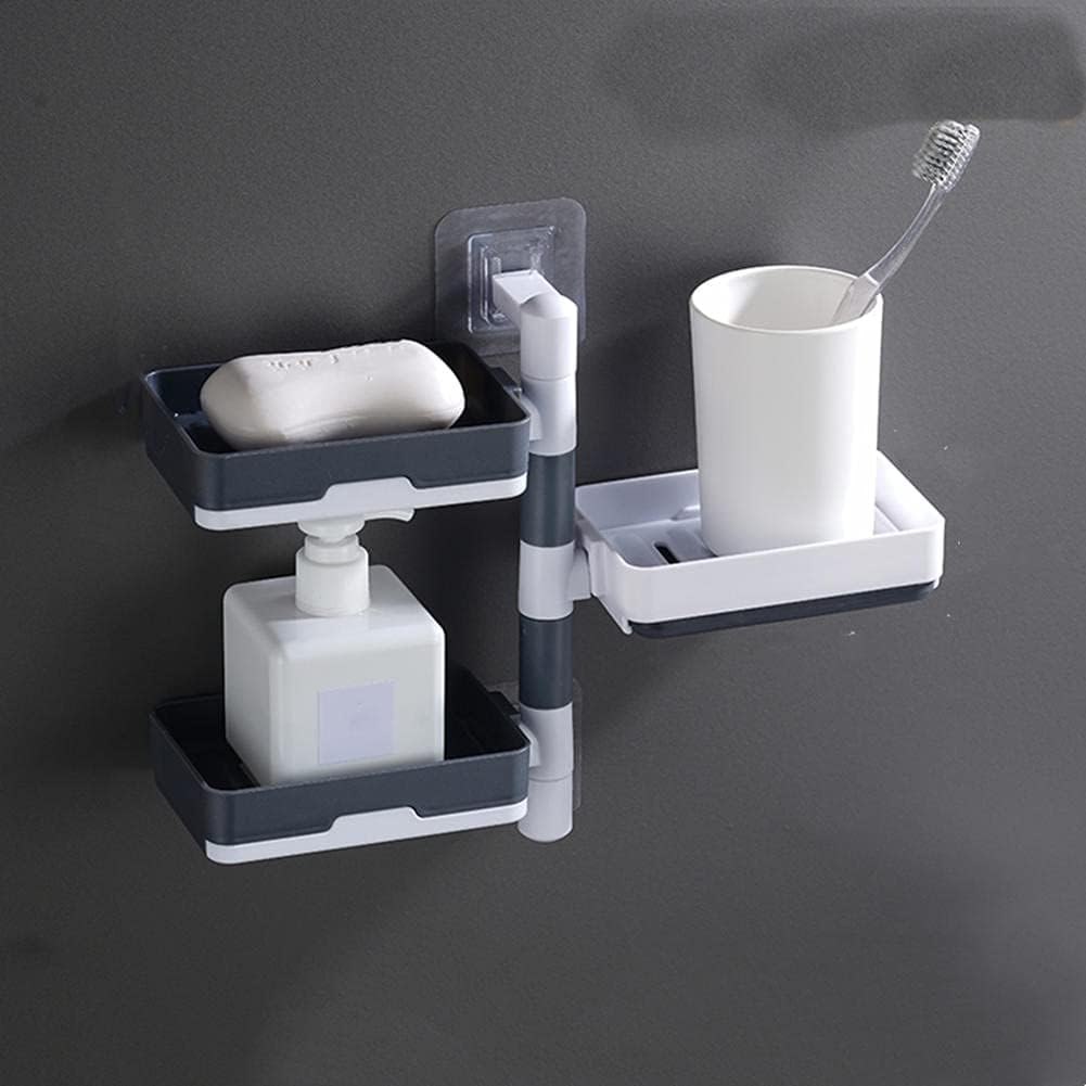 3 layer rotating drain soap holder.