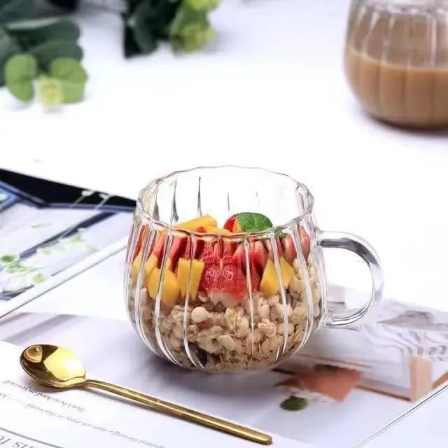 Petal Shaped Borosilicate Glass Mug