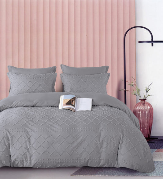 6*6 6*7 Tufted Duvet Cover with 2 Cases