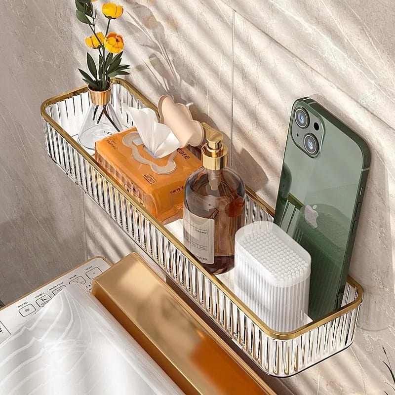 Acrylic Corner Bathroom Shelf