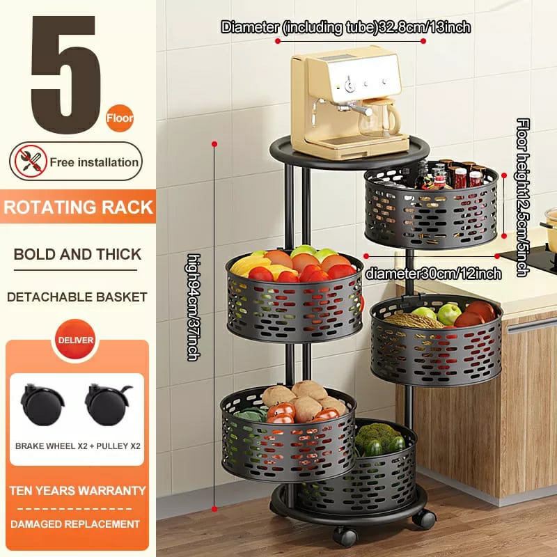 5 Tier Rotating Rack