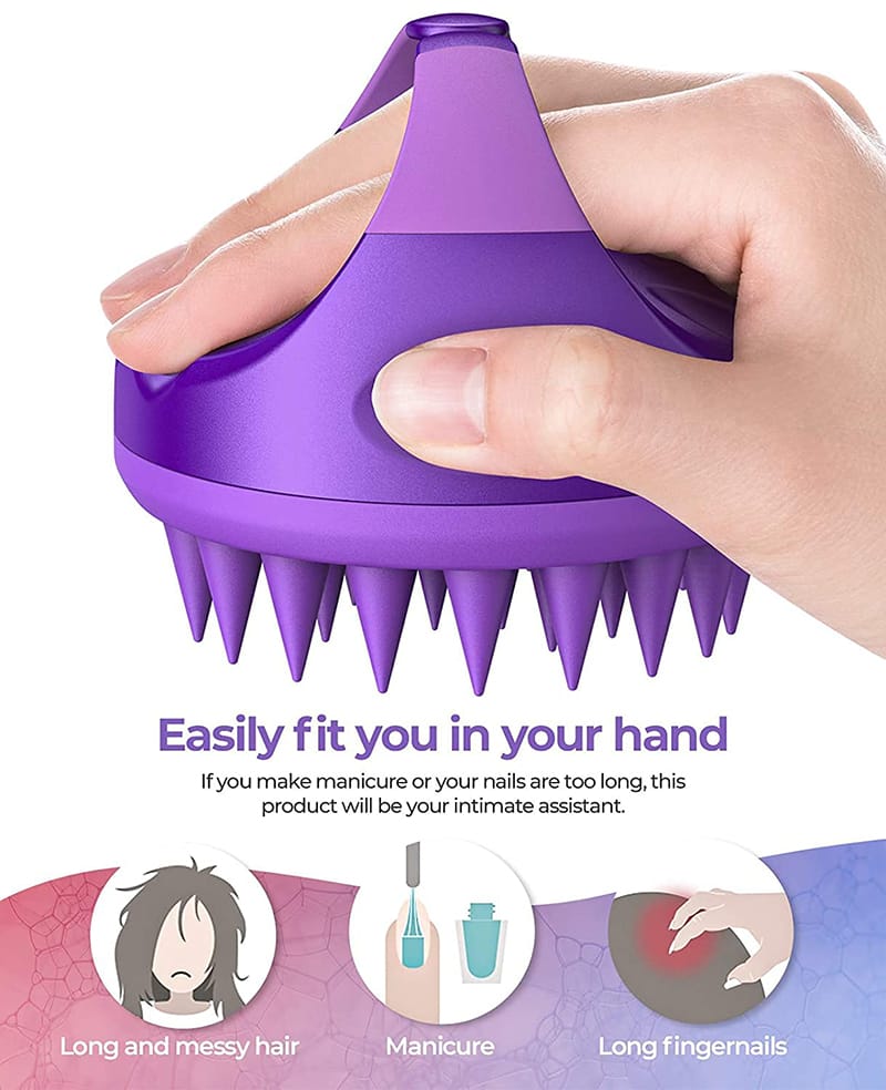 Portable Mini Silicone Handheld Shampoo Brush